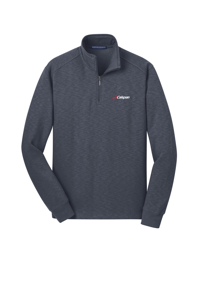 Calspan Port Authority® Slub Fleece 1/4-Zip Pullover 